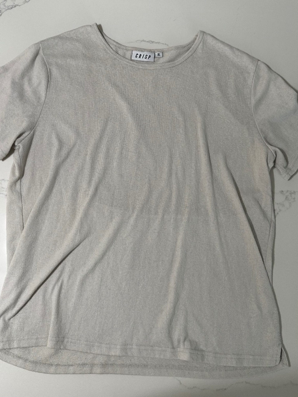 Crisp Loose Fit T-Shirt – White – XL